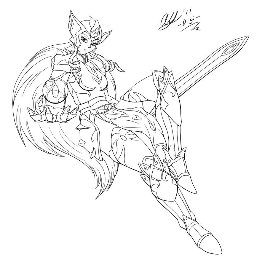 894x894 Female Knight By Leonkatlovre