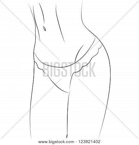 450x470 Stylized Female Body Outline Vector Amp Photo Bigstock