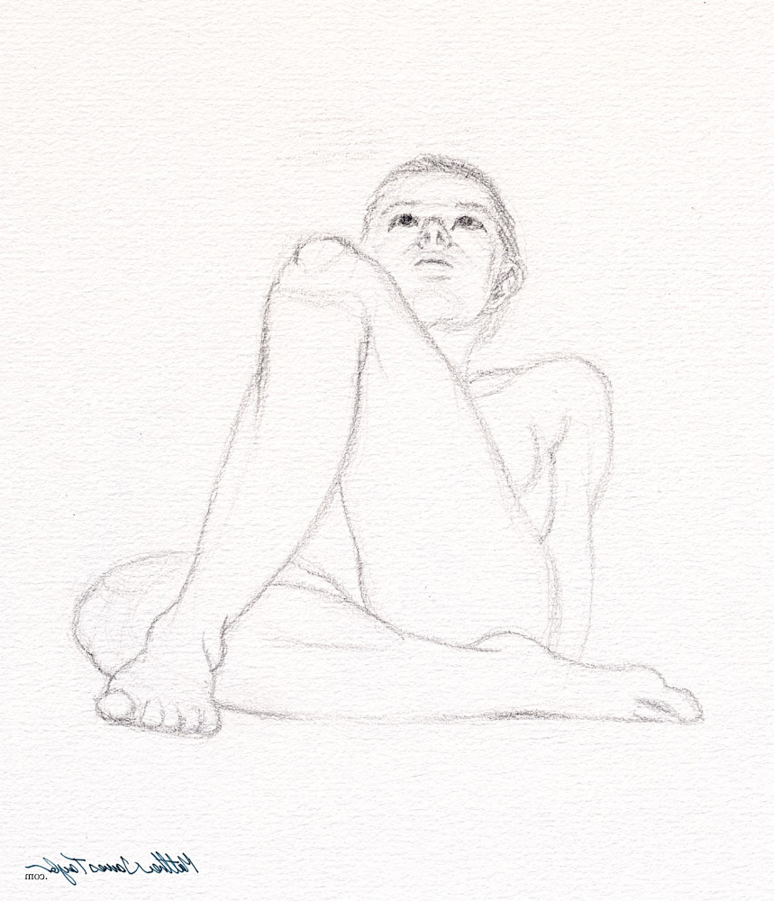 859x1000 Girl Body Drawings In Pencil Girl With Folded Legs Looking Up
