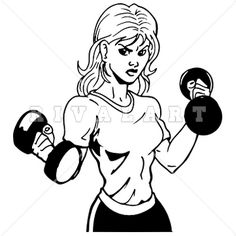 236x236 Female Weight Lifting Clipart