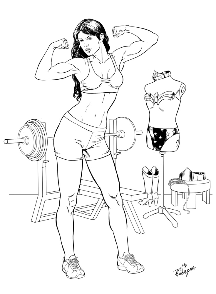 735x1000 Fit Woman Drawing