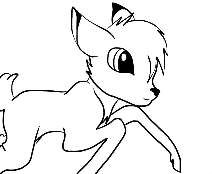 850x700 Deer Sketch By Dppuppy