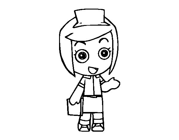 600x470 Female Doctor Coloring Page