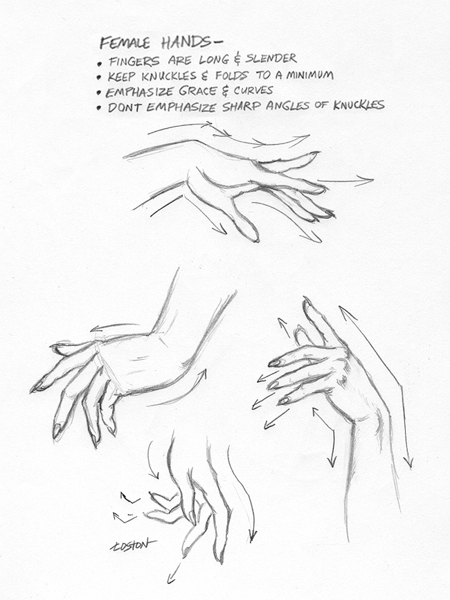 650x867 How To Draw Female Hands