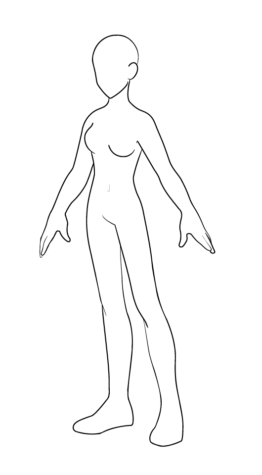 530x960 Female Model Black Outline By Karmada