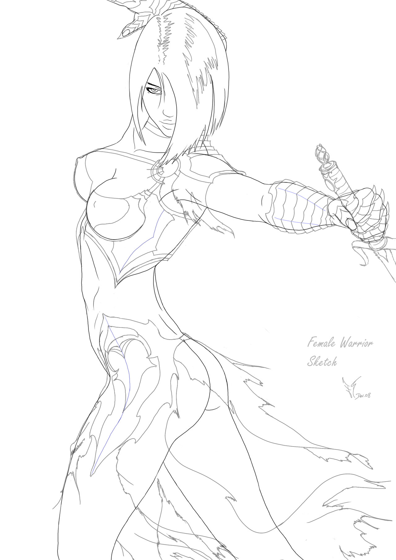 1280x1811 Female Warrior