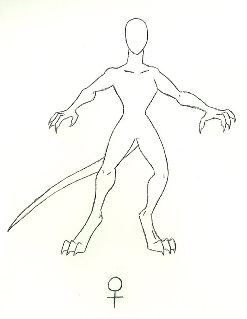 787x1015 Gargoyle Template Female By Averyarts