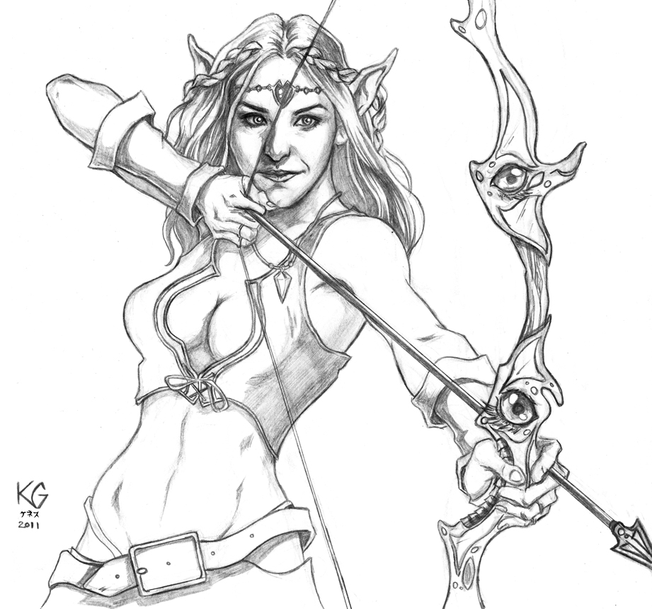 921x860 Elf Ranger By Kennygordon