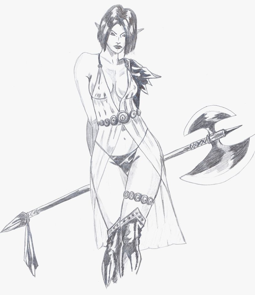 830x962 Elf Warrior By Panzercommander