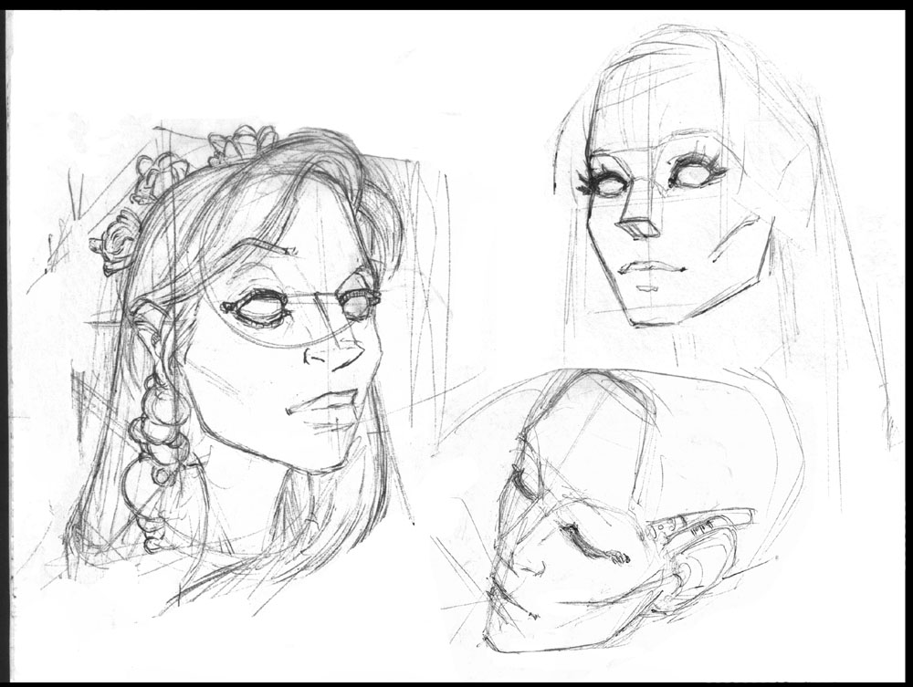 1000x753 Female Face Studies By Shirik