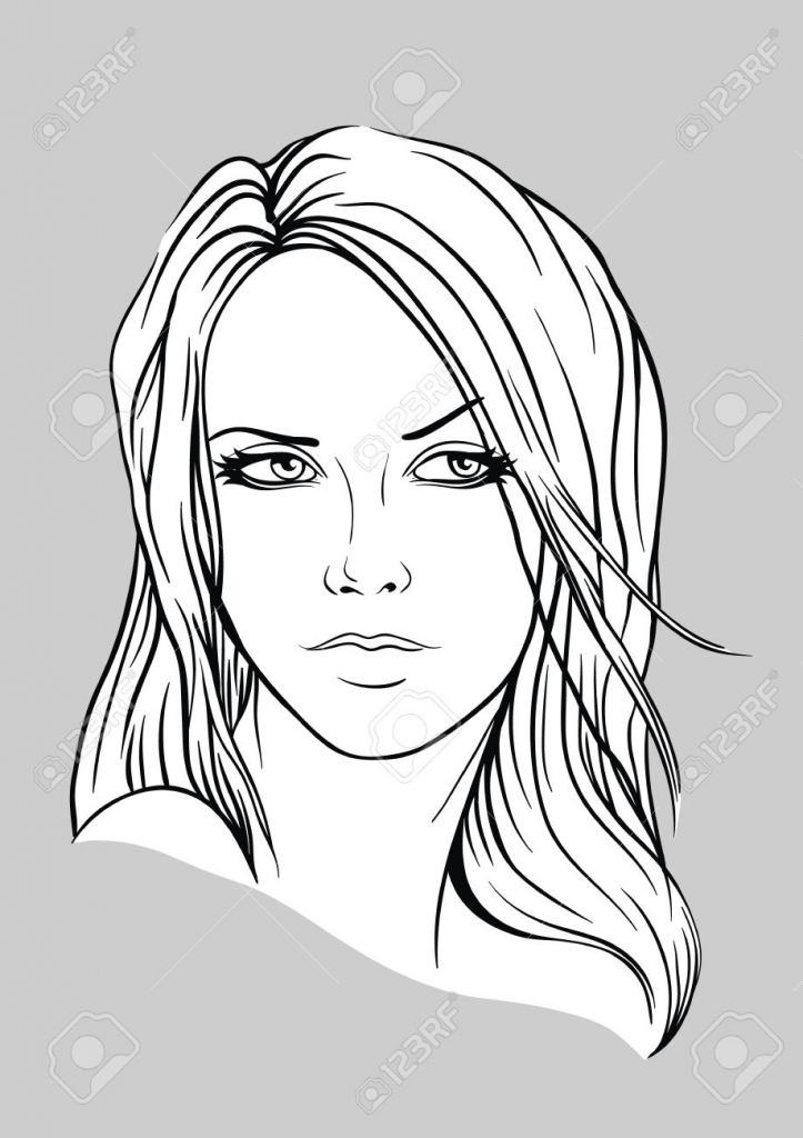 723x1024 Woman Face Drawing Drawing