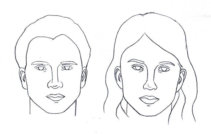 804x521 10 Blank Face Chart Templates (Male Face Charts