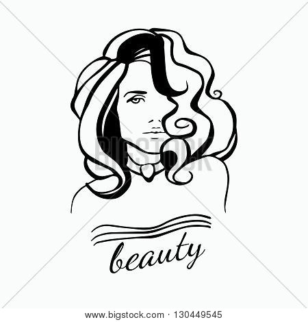 450x470 Beauty Female Face Logo Design. Vector Amp Photo Bigstock