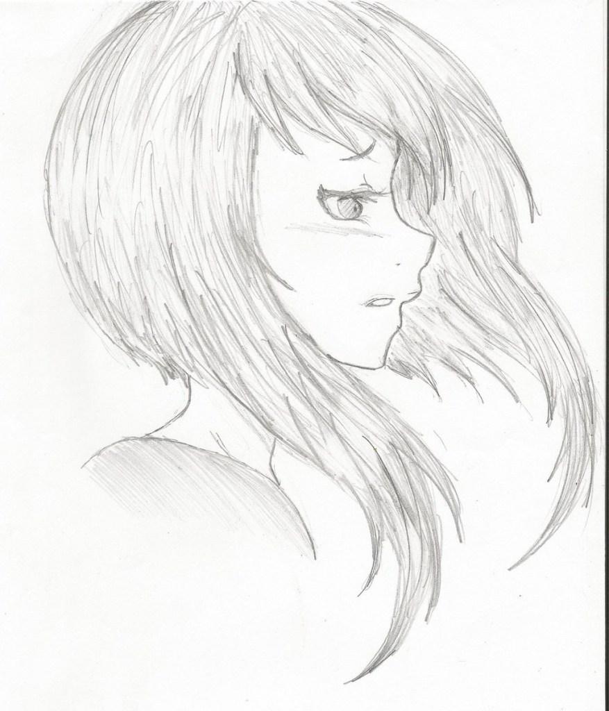 877x1024 Manga Face Side View