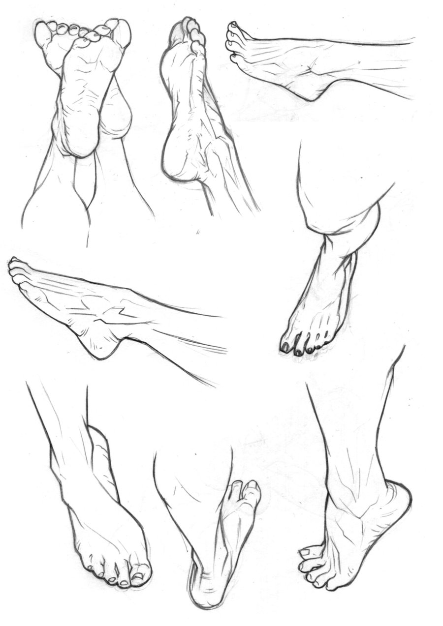 900x1273 Drawn Women Foot