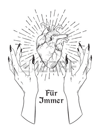 338x450 Human Heart In Graceful Female Hands Isolated. Sticker, Print