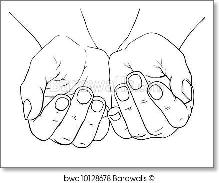 437x364 Art Print Of Cupped Female Hands Barewalls Posters Amp Prints