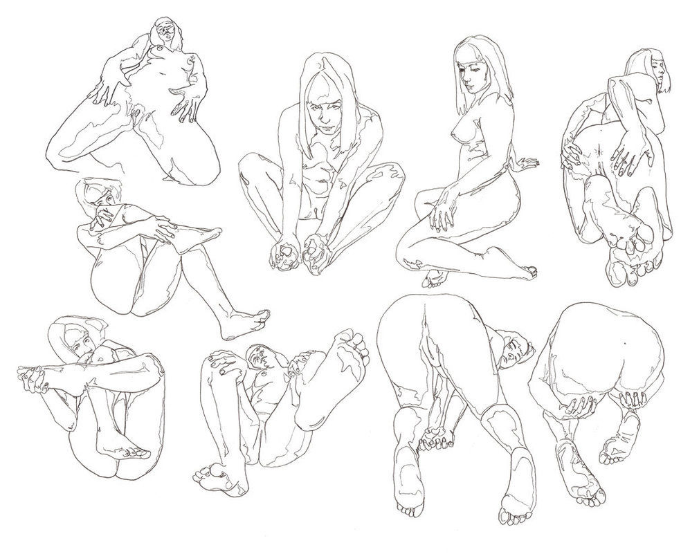 997x801 Female Human Body Sketches