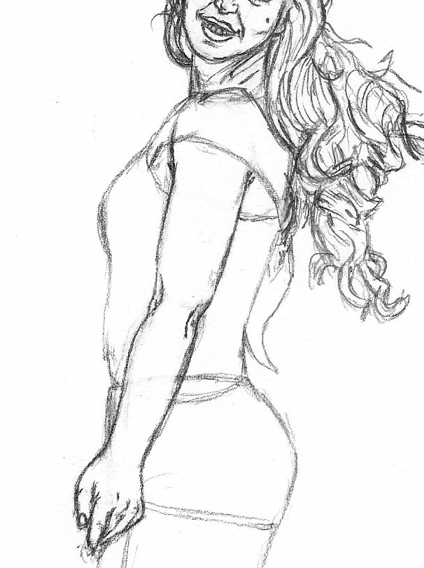 606x812 How To Draw A Woman In A Dress Spinning Around Let's Draw People