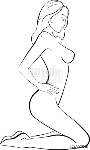 301x500 Woman Body Sketch Sit Stock Image And Royalty Free Vector Files