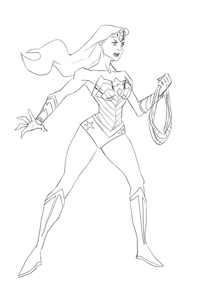 700x990 Let's Animate Wonder Woman Sketch