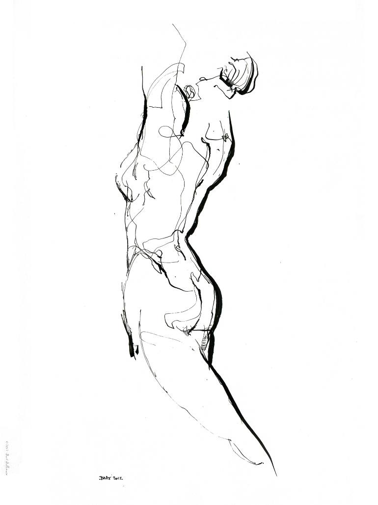 770x1027 Saatchi Art Female Figure Sketch Drawing By Bart Hellemans