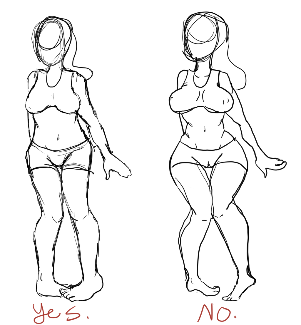 1024x1106 A Guide To Drawing A Thin Female With A Large Bust By Tomato