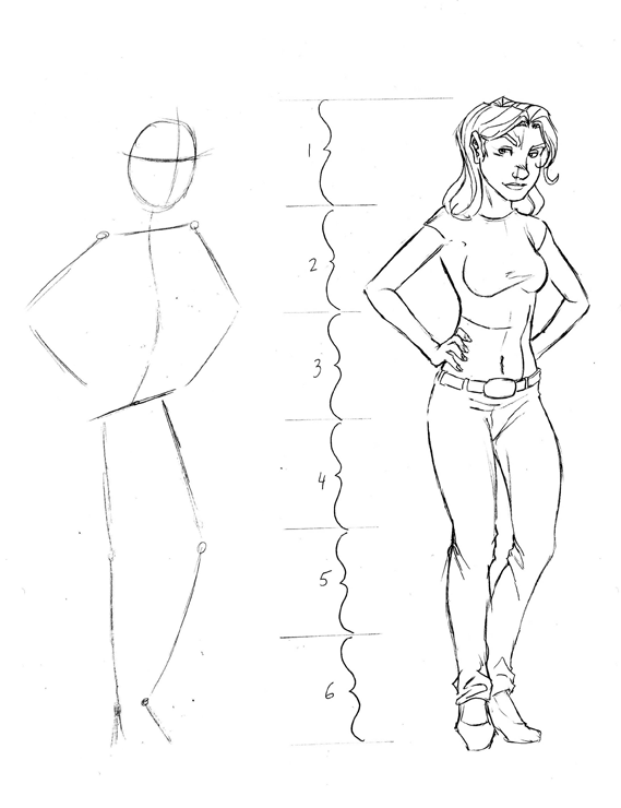 569x740 How To Measure Height When You Draw Characters Paper Movies