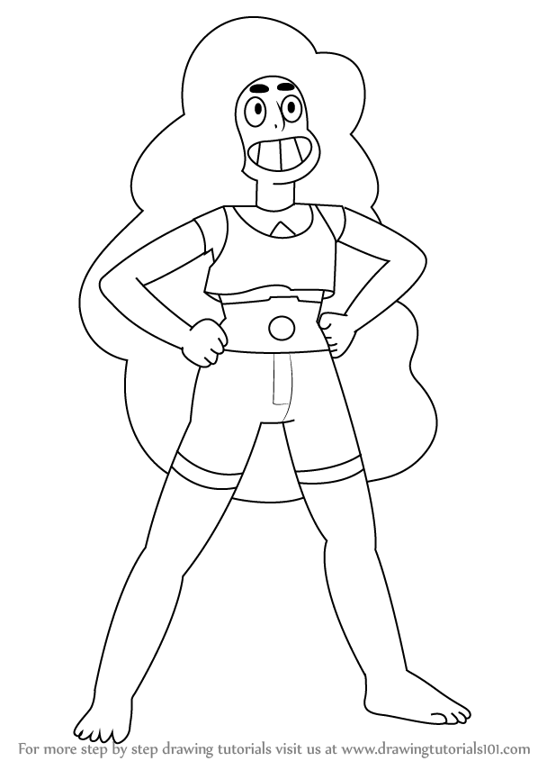 598x845 Learn How To Draw Stevonnie From Steven Universe (Steven Universe