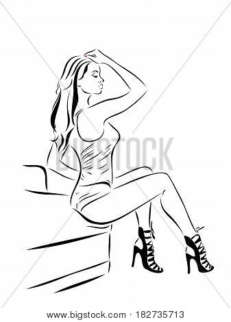 337x470 Silhouette Beautiful Young Woman Image Amp Photo Bigstock