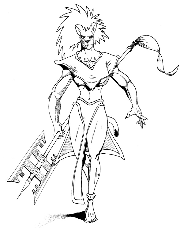 601x750 Female Lion Warrior By Peeaemkay