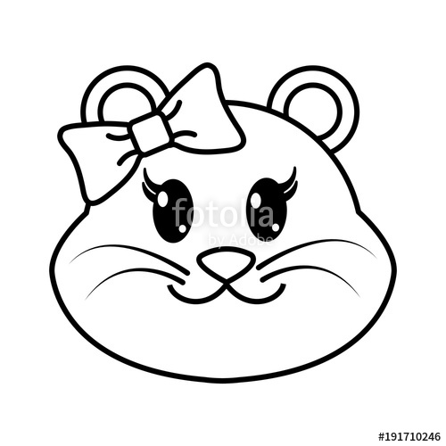 500x500 Line Female Lion Head Cute Animal Stock Image And Royalty Free