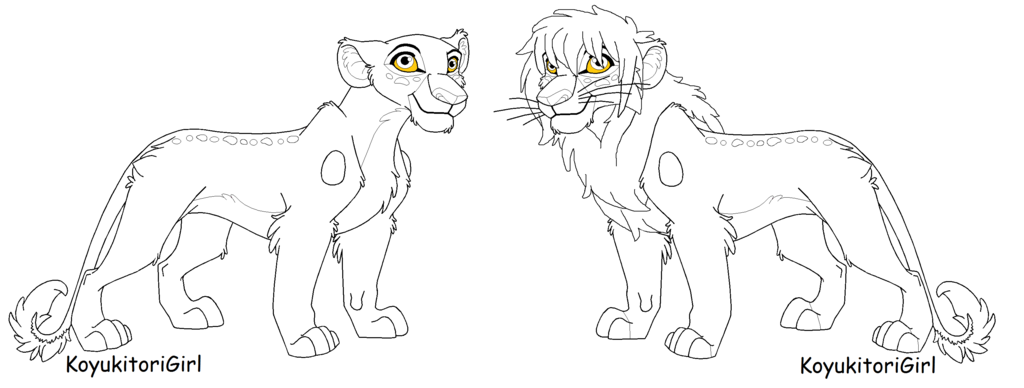 1024x388 Crystarium Lion Male And Female Base By Koyukitorigirl