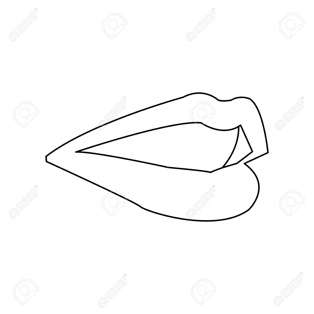 1300x1300 Female Lips Mouth Symbol Icon Design, Vector Illustration Royalty