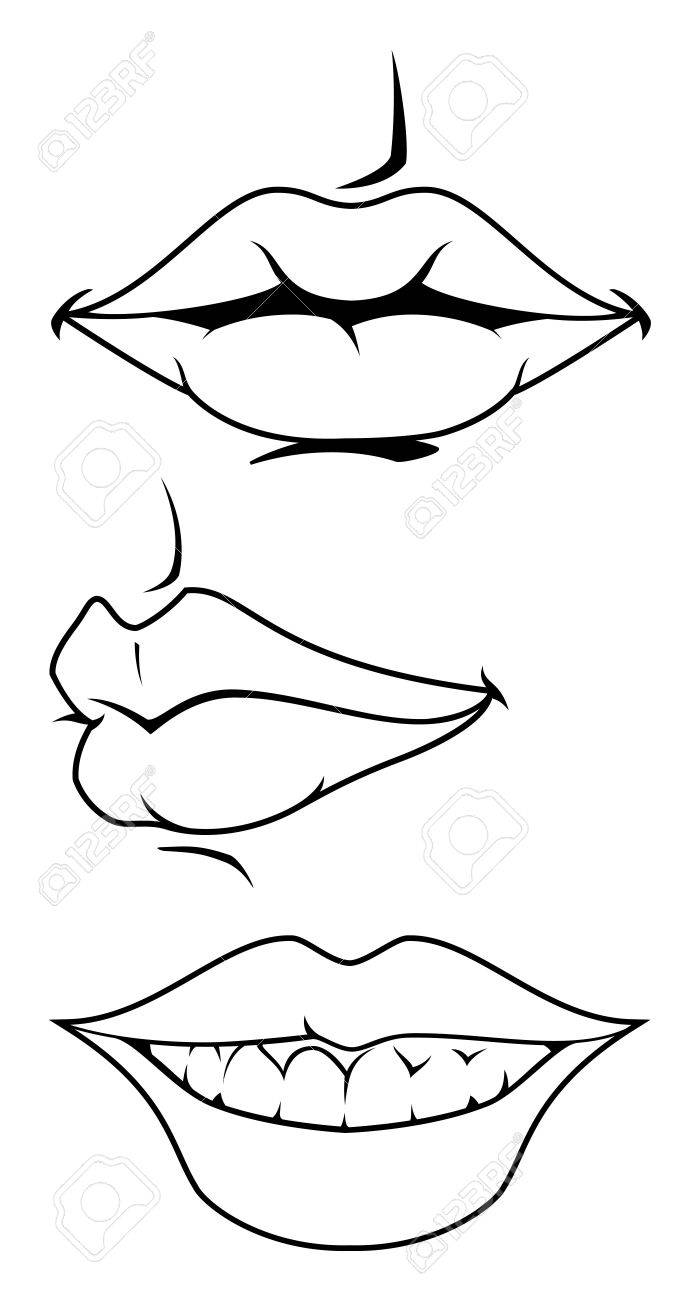 700x1300 Vector Female Lips Royalty Free Cliparts, Vectors, And Stock