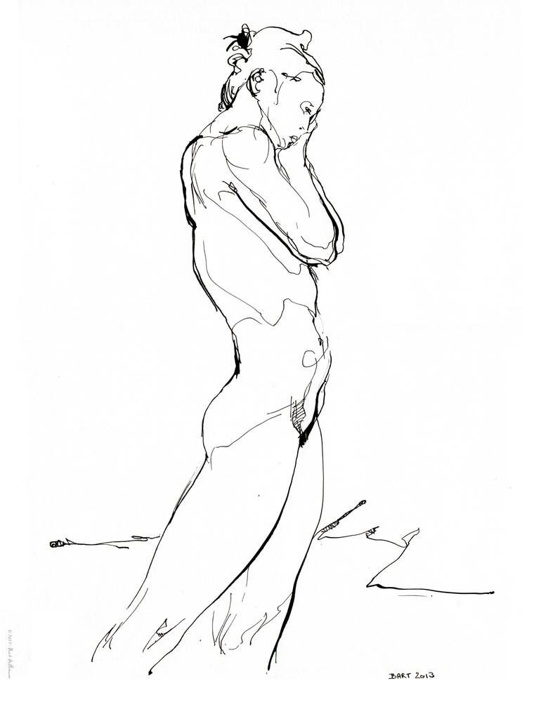 770x1027 Saatchi Art Model Drawing Drawing By Bart Hellemans