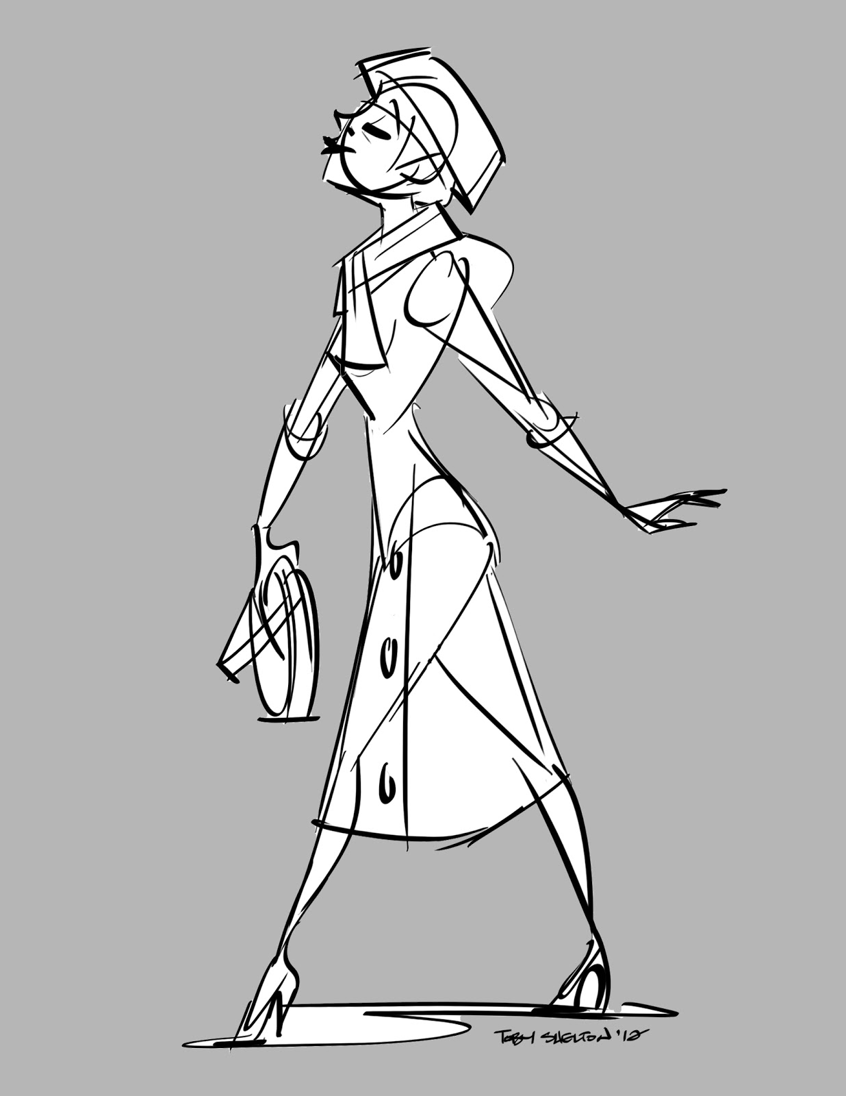 1236x1600 The Animation Woodpile Park Ave. Woman Walking