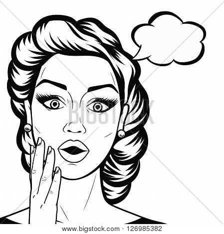 449x470 Line Art Woman Face Open Mouth Vector Amp Photo Bigstock