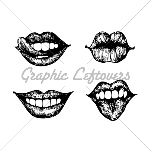 500x500 Lips Gl Stock Images