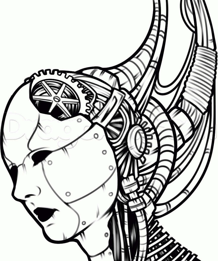 864x1035 How To Draw A Cyber Girl Step 9 2017 Vce Studio Art