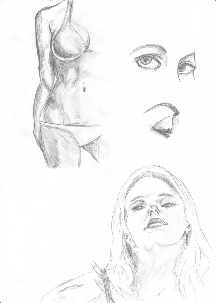 754x1060 Female Anatomy Drawing By Meastt