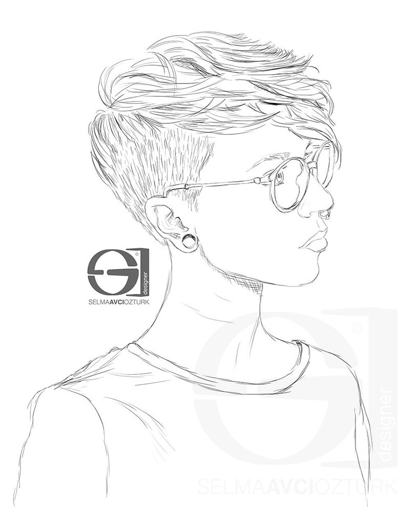 800x990 Digital Painting Pixie Hair Girl On Behance