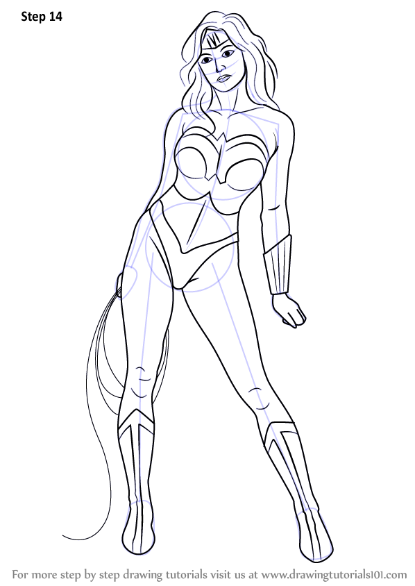598x844 Learn How To Draw Wonder Woman (Wonder Woman) Step By Step