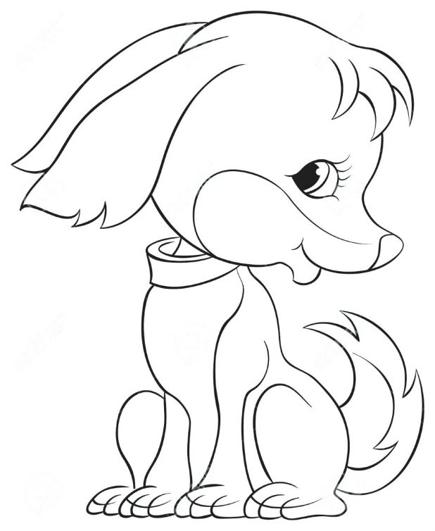 618x754 Puppy Outline Drawing Vector Picture Puppy Outline Drawing. Puppy