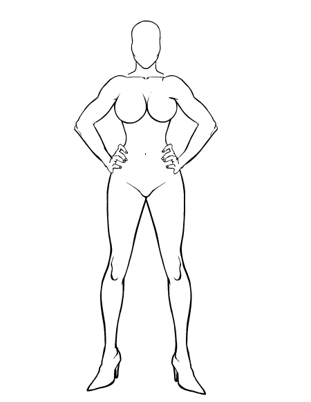 450x582 Female Hero Pose 2 By Expoartexplorer