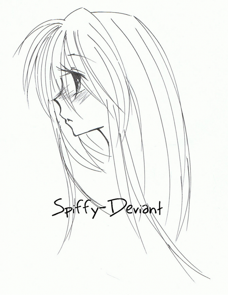 791x1024 Anime Girl Face Side Profile Learn Manga How To Draw The Female