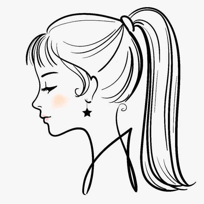 650x650 Silhouette Of A Girl, Woman, Shot From The Side, Head Profile Png