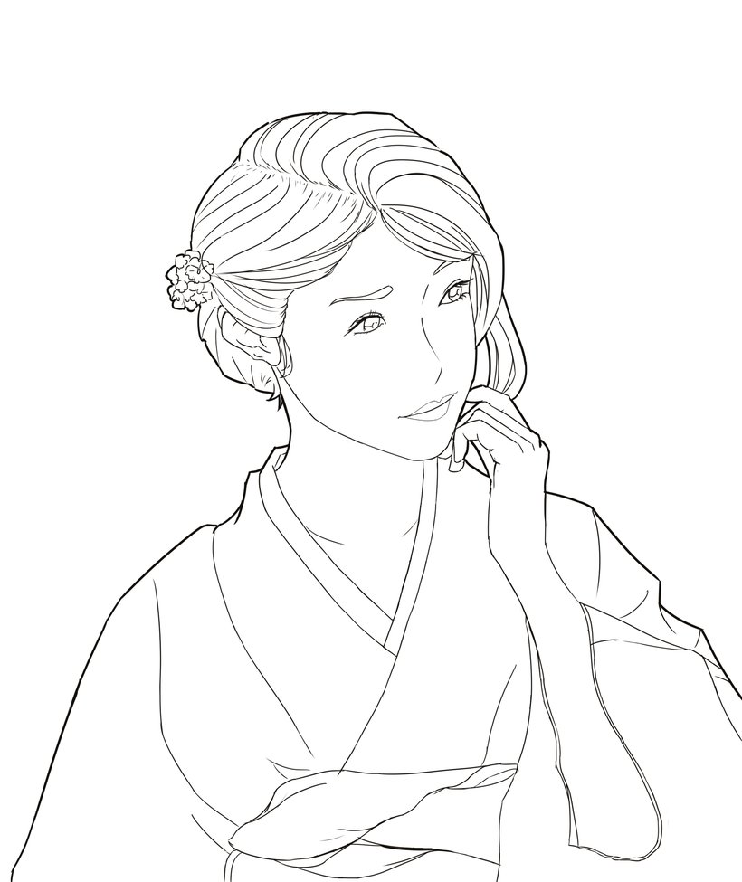 820x975 Beautiful Japanese Girl Wearing A Kimono