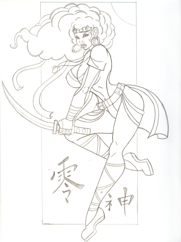 600x802 Lady Samurai By Ebony Chan