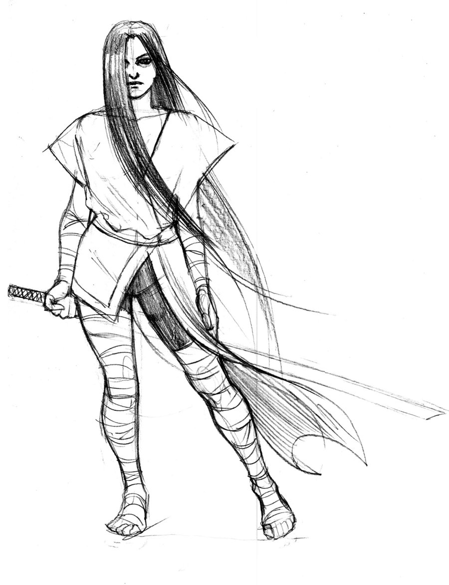 900x1172 Pin By Maria Zhivova On Drawn Girls Samurai And Sketches